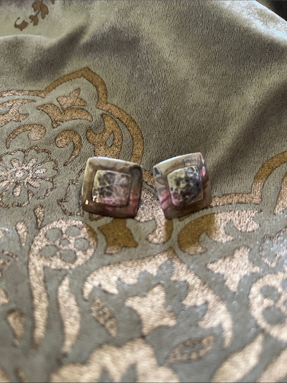 Jeep Collins Sterling Silver Square Earrings
